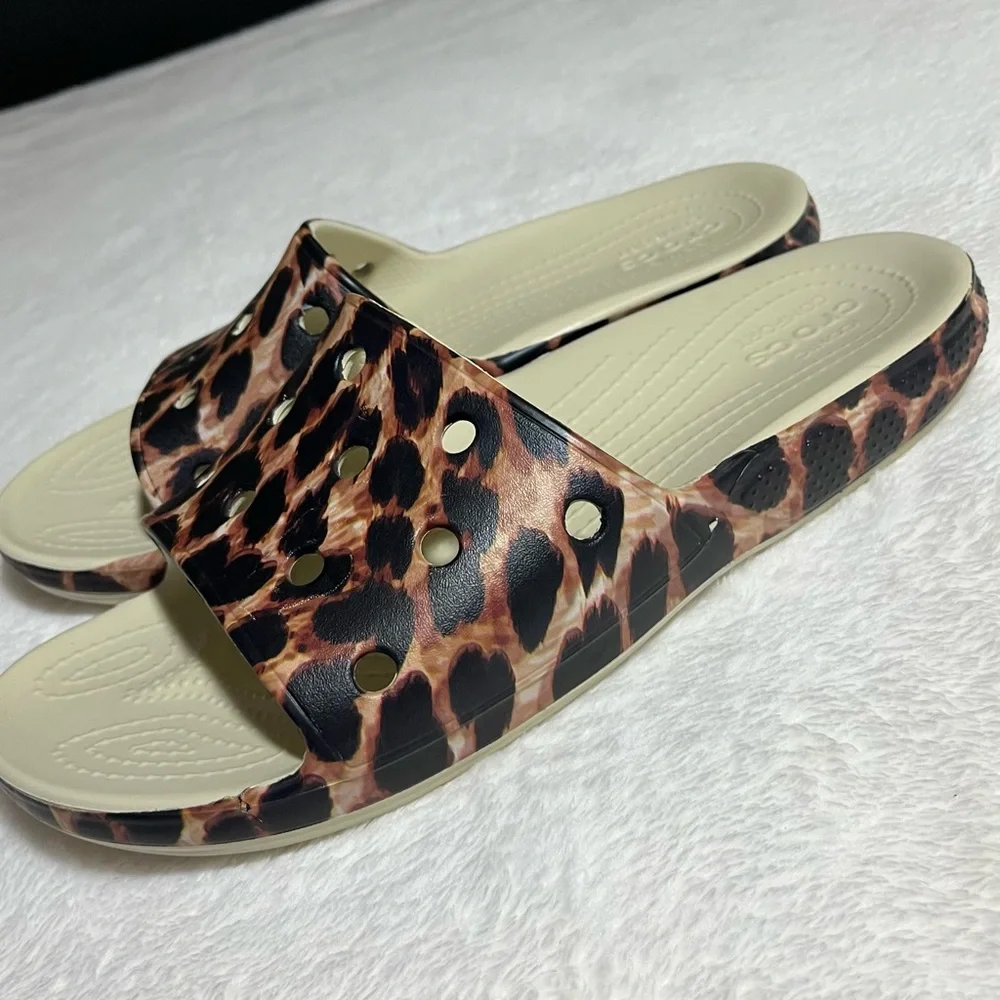 Crocs‎ Leopard Print Men Sandals Sz 11